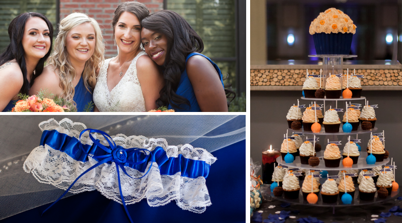 A perfect fall wedding in blue 