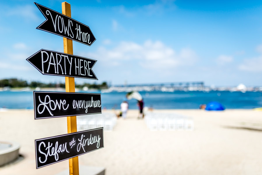 Wedding directional signs