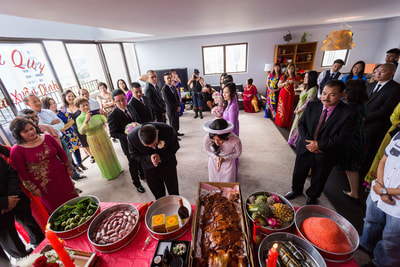 Vietnamese wedding party photo