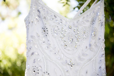 bridal gown details